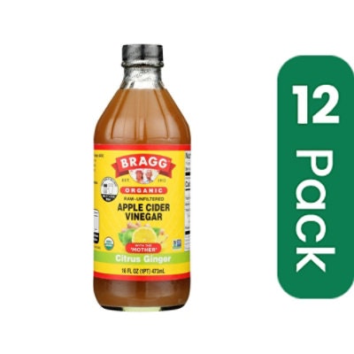 Bragg - Apple Cider Vinegar Citrus Ginger 16 fl. oz (Pack of 12)