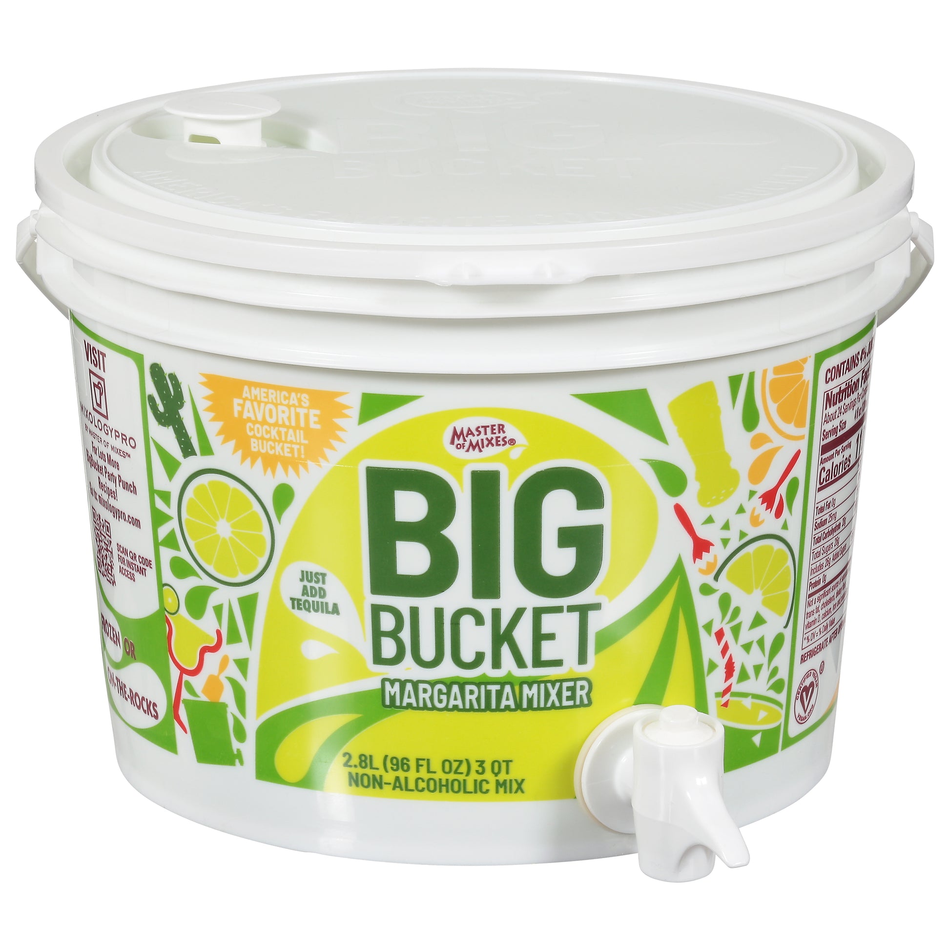 Master Of Mixes Mix Big Bucket Margarita 96 oz (Pack Of 4)