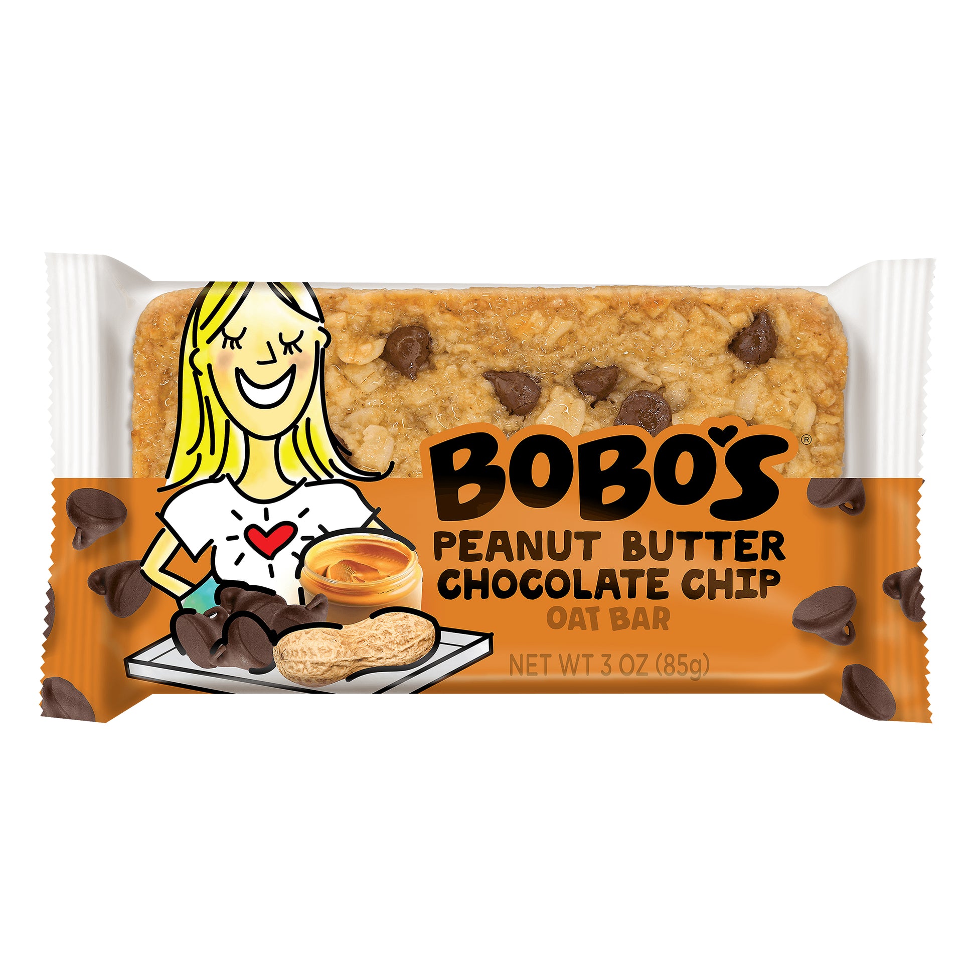 Bobos Oat Bars Bar Oat Peanut Butter Chocolate Chip 3 oz (Pack Of 12)