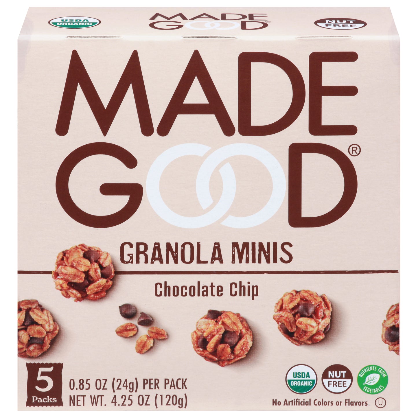 Madegood Organic Granola Mini Chocolate Chip 4.25 oz (Pack Of 6)