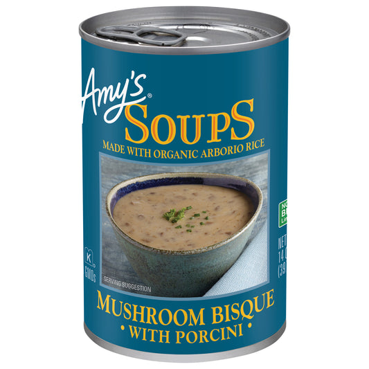 Amys Soup Mushroom Bisque Porci Gluten Free 14 oz (Pack Of 12)