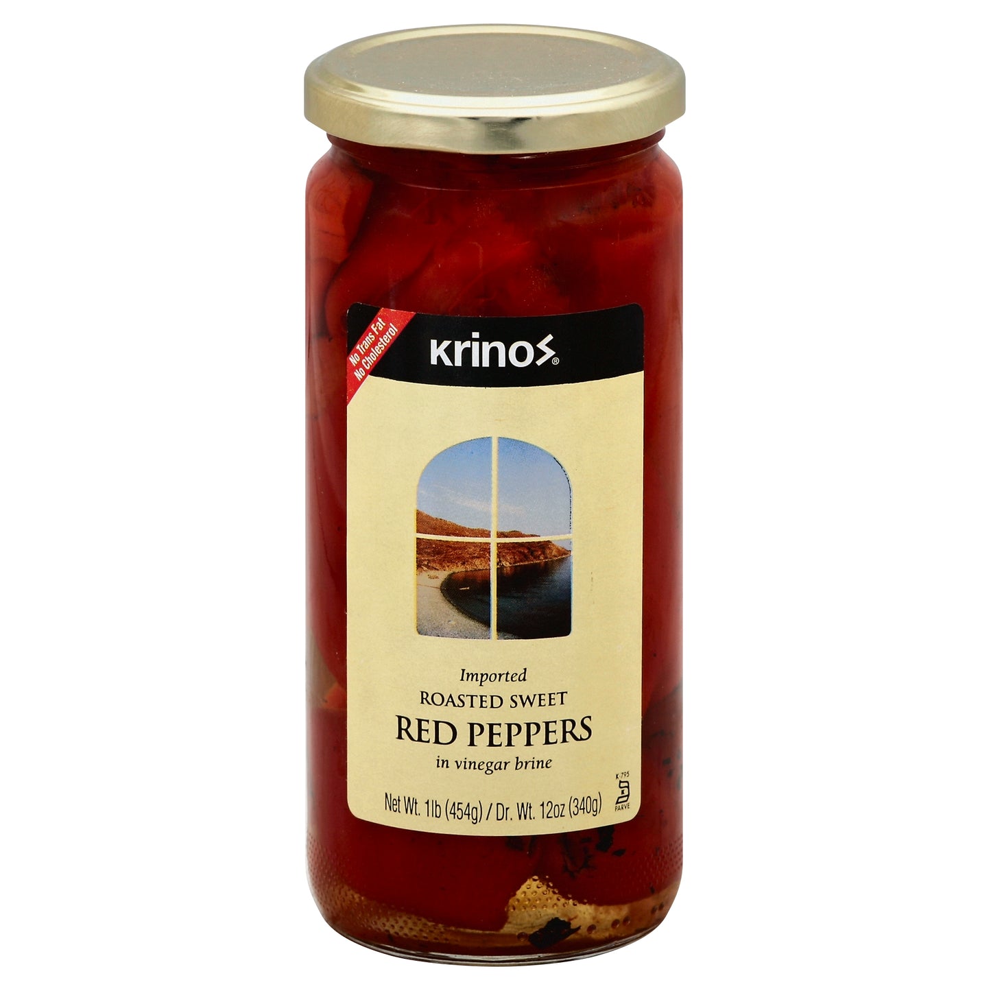 Krinos Pepper Red Roasted 16 oz (Pack Of 6)