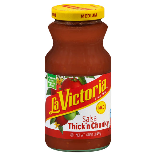 La Victoria Salsa Thick & Chunky Medium 16 oz (Pack Of 12)