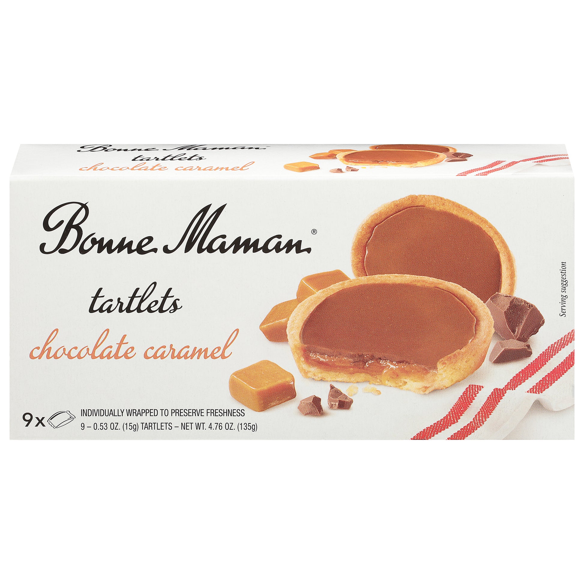 Bonne Maman Tartlets Chocolate Caramel 4.76 Oz (Pack Of 12)