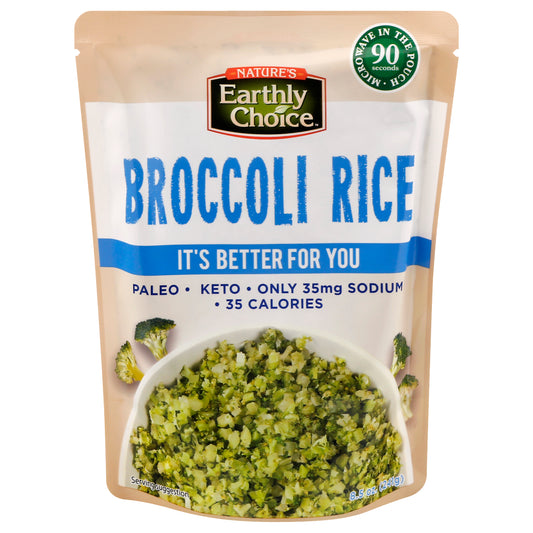 Natures Earthly Choice Rice Broccoli Microwave 8.5 oz (Pack Of 6)