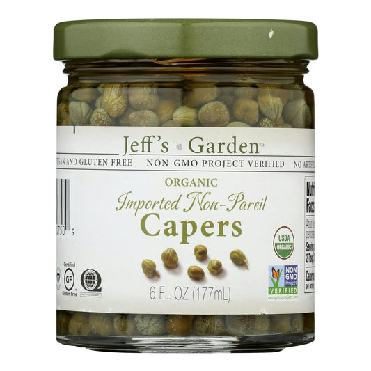 Jeff's Naturals Capers Imported Non Pareil Organic 6 Oz Pack of 6