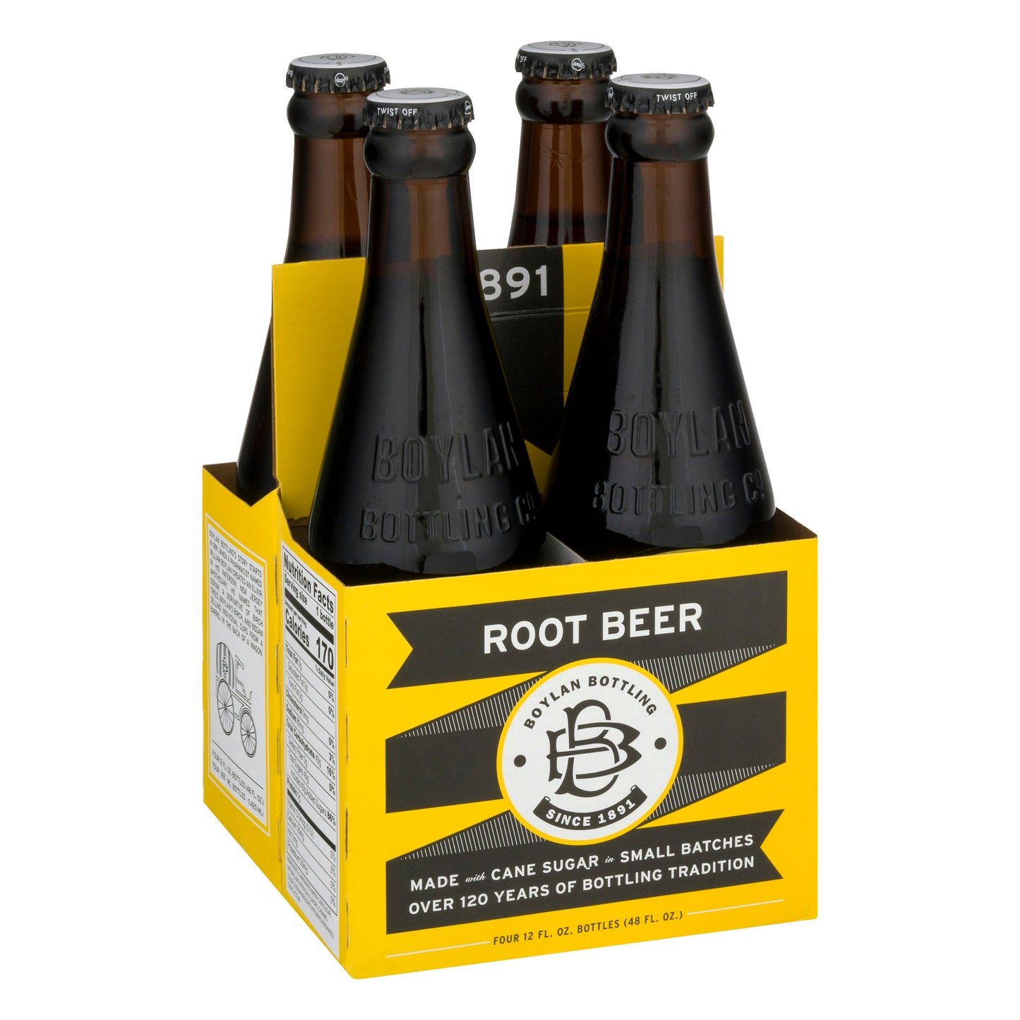 Boylan Soda Root Beer 4 Pack 48 fl oz (Pack of 6)