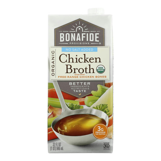 Bonafide Provisions - Broth Chicken No Salt 32 fl. oz (Pack of 6)