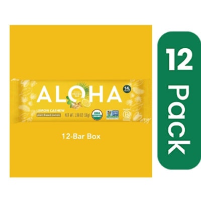 Aloha Lemon Cashew Protein Bar - 1.98 Ounce (Pack of 12)