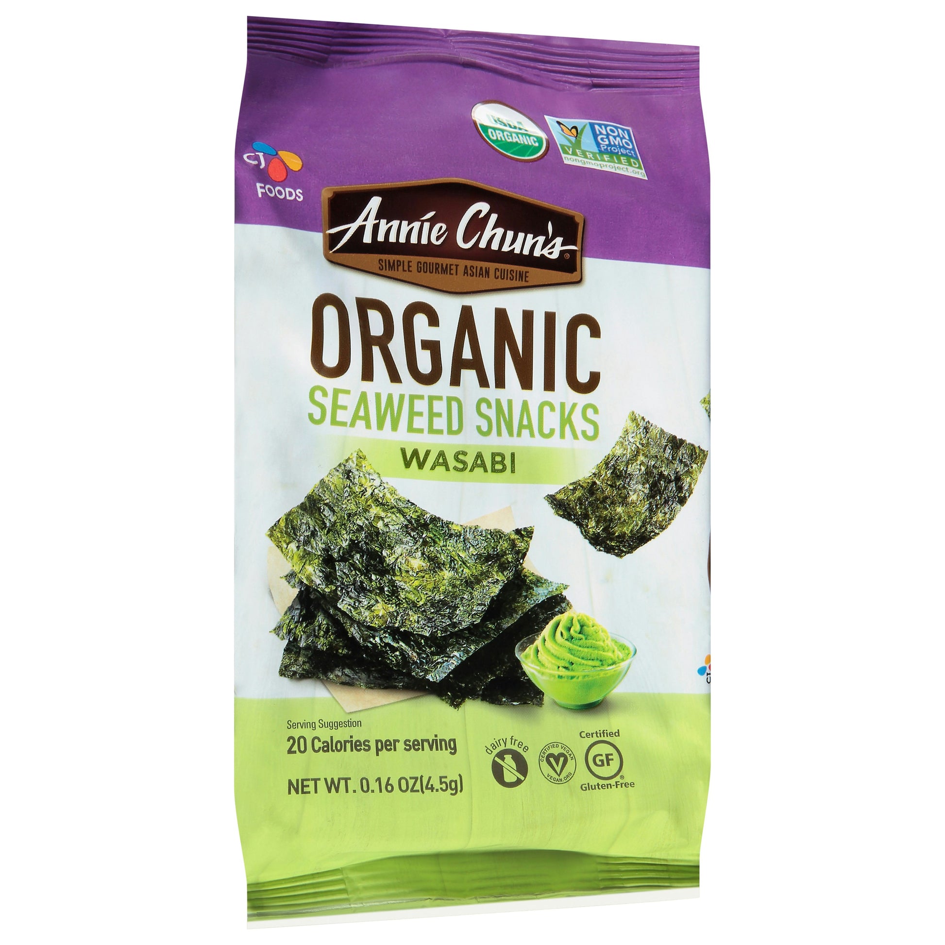 Annie Chuns Seaweed Snack Wasabi Mini 0.16 oz (Pack of 12)