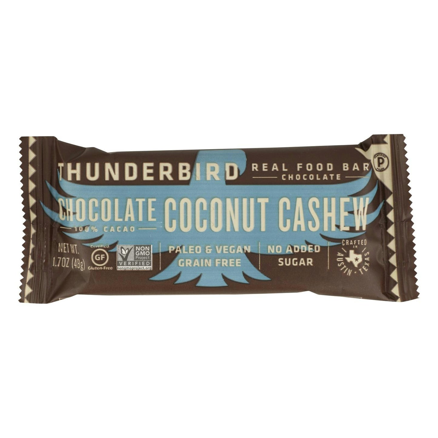 Thunderbird Coconut Cashew Bar Chocolate Gluten Free - 1.7 Oz. (Pack of 12)