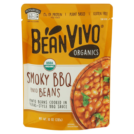 Bean Vivo - Pinto Beans Smoky BBQ 10 Oz (Pack of 6)