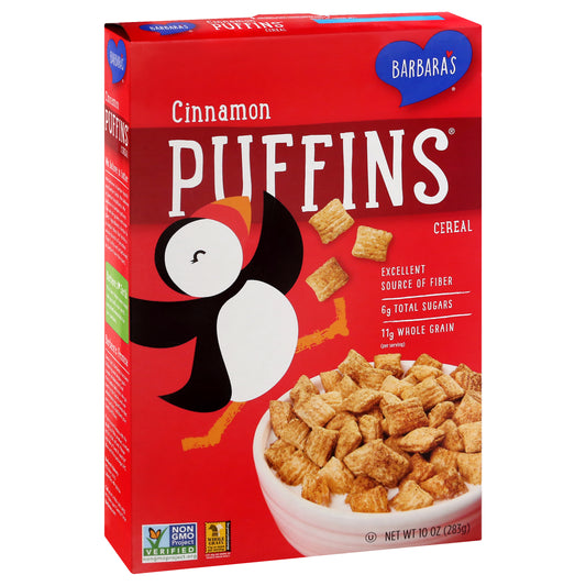 Barbaras Cereal Puffins Cinnamon 10 oz (Pack Of 12)