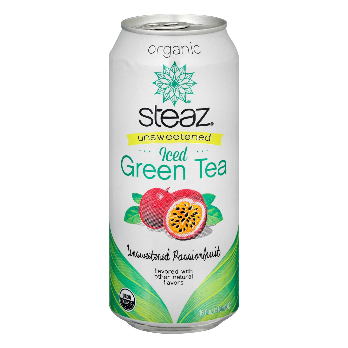 Steaz Tea Antiox Brew Unsweetened Passionfruit 16 FO (Pack of 12)