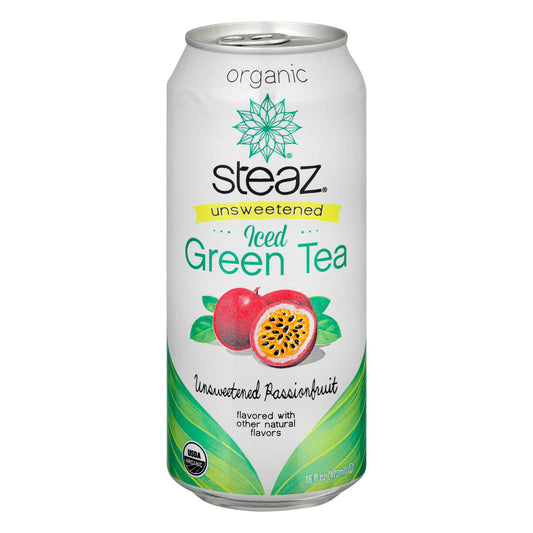 Steaz Tea Antiox Brew Unsweetened Passionfruit 16 FO (Pack of 12)