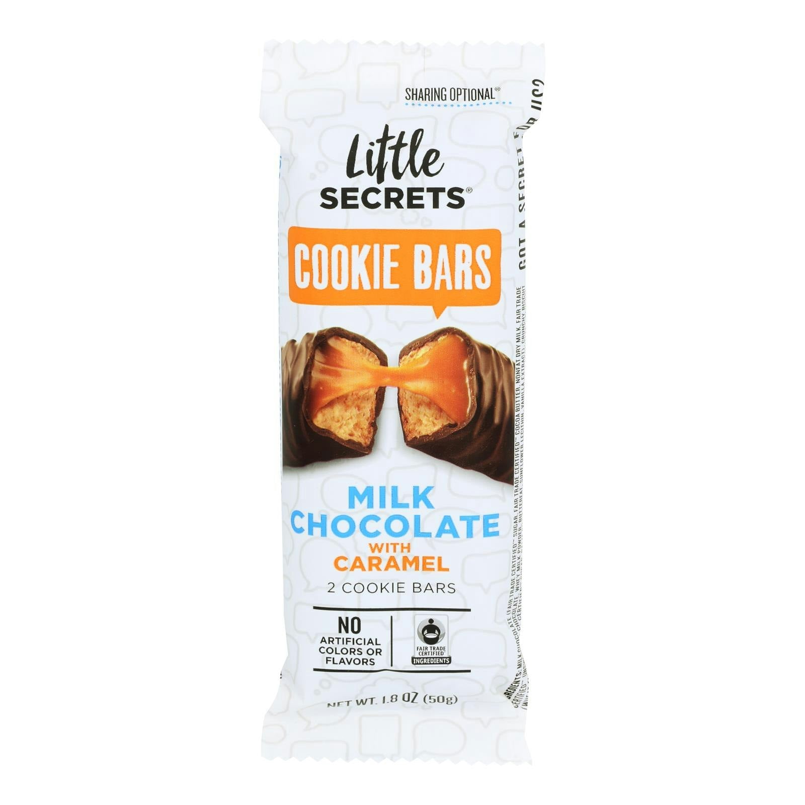 Little Secrets - Cookie Bars Milk Chocolate Caramel 1.8 oz (Pack of 12)