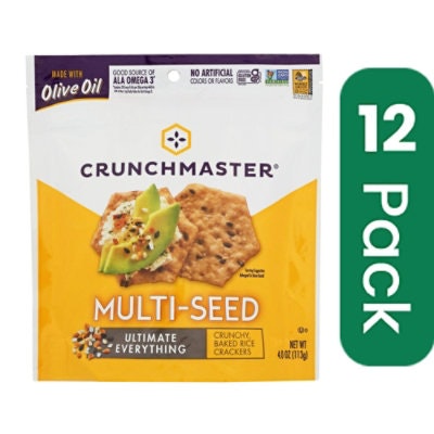 Crunchmaster Crackers Multi Seed Ultimate Everything - 4 oz (Pack of 12)