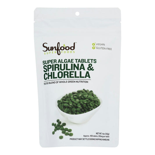 Sunfood - Tabs Spirulina Chlorlla - 4 oz