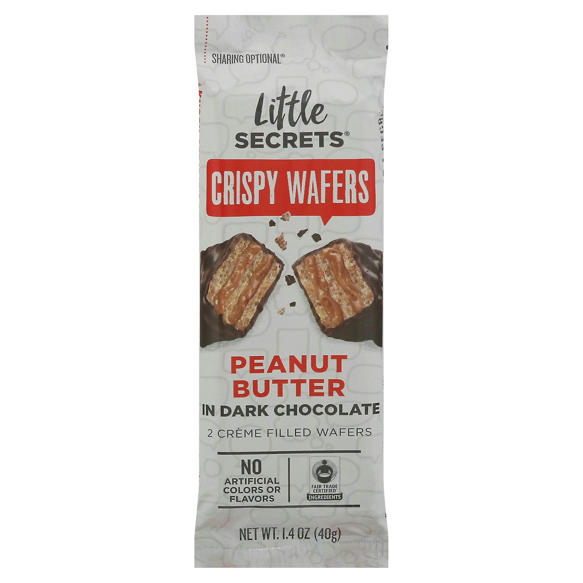 Little Secrets Llc Wafer Dark Chocolate Peanut Butter 1.4 Oz (Pack of 12)