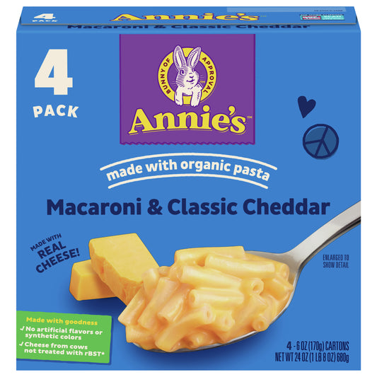 Annies Homegrown Mac Cheese Classic Mild Cheddar 24 oz (Pack Of 4)