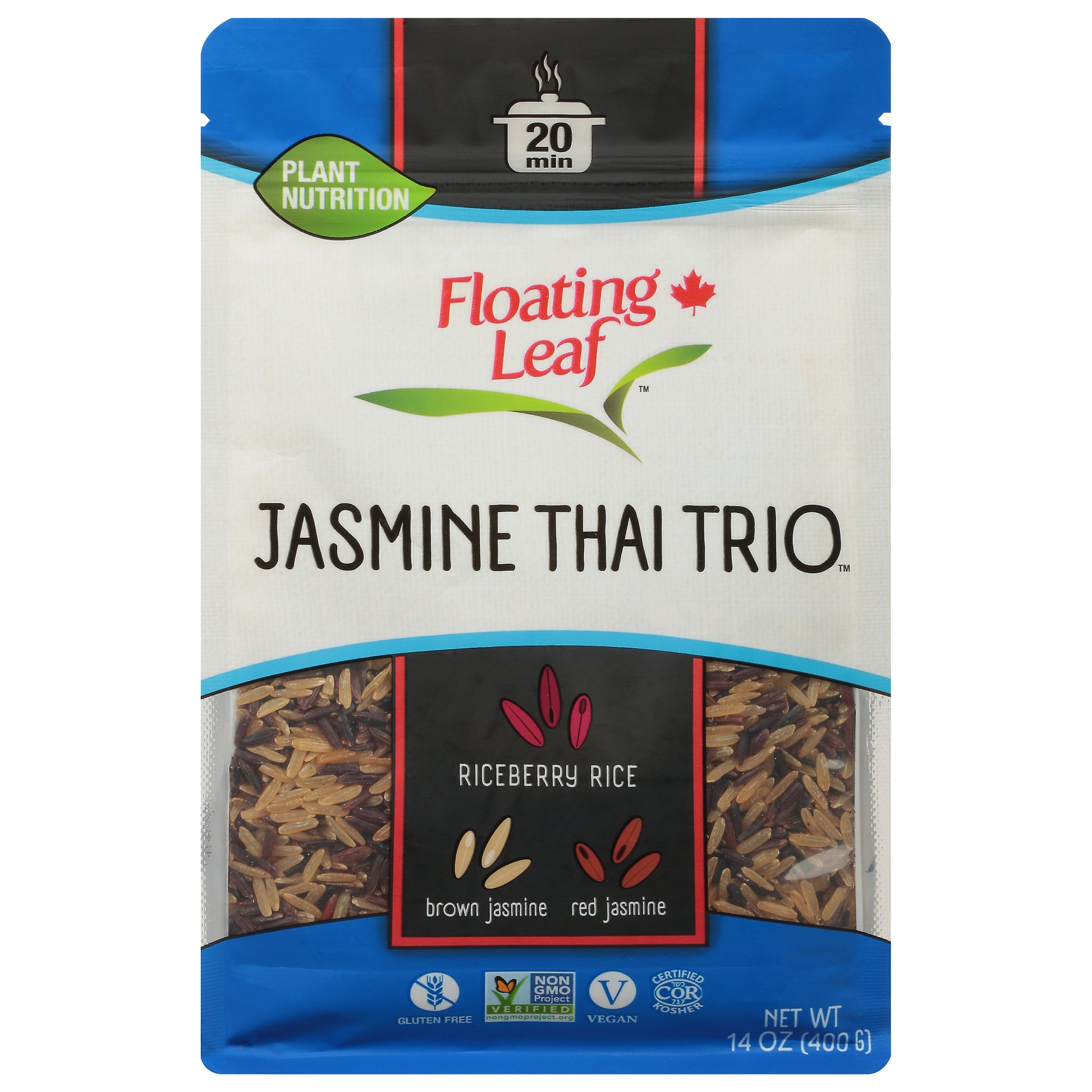 Floating Leaf Rice Jasmine Trio 14 Oz (Pack Of 6)