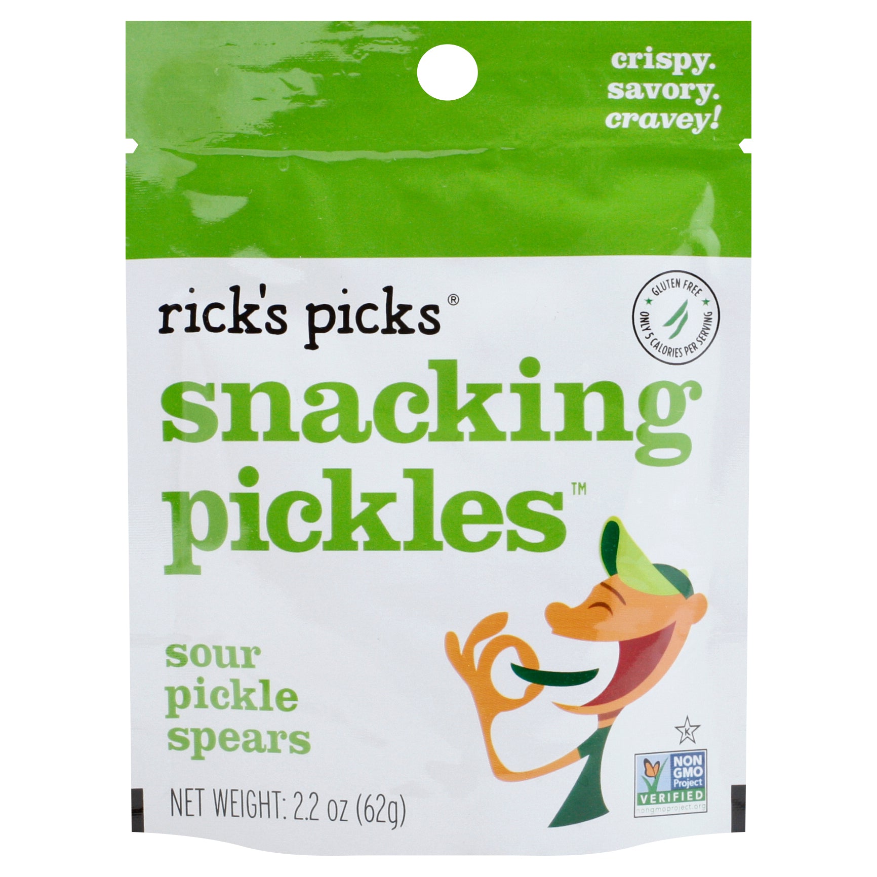 Ricks Picks Pickle Sour Spear 2.2 oz (Pack Of 12)