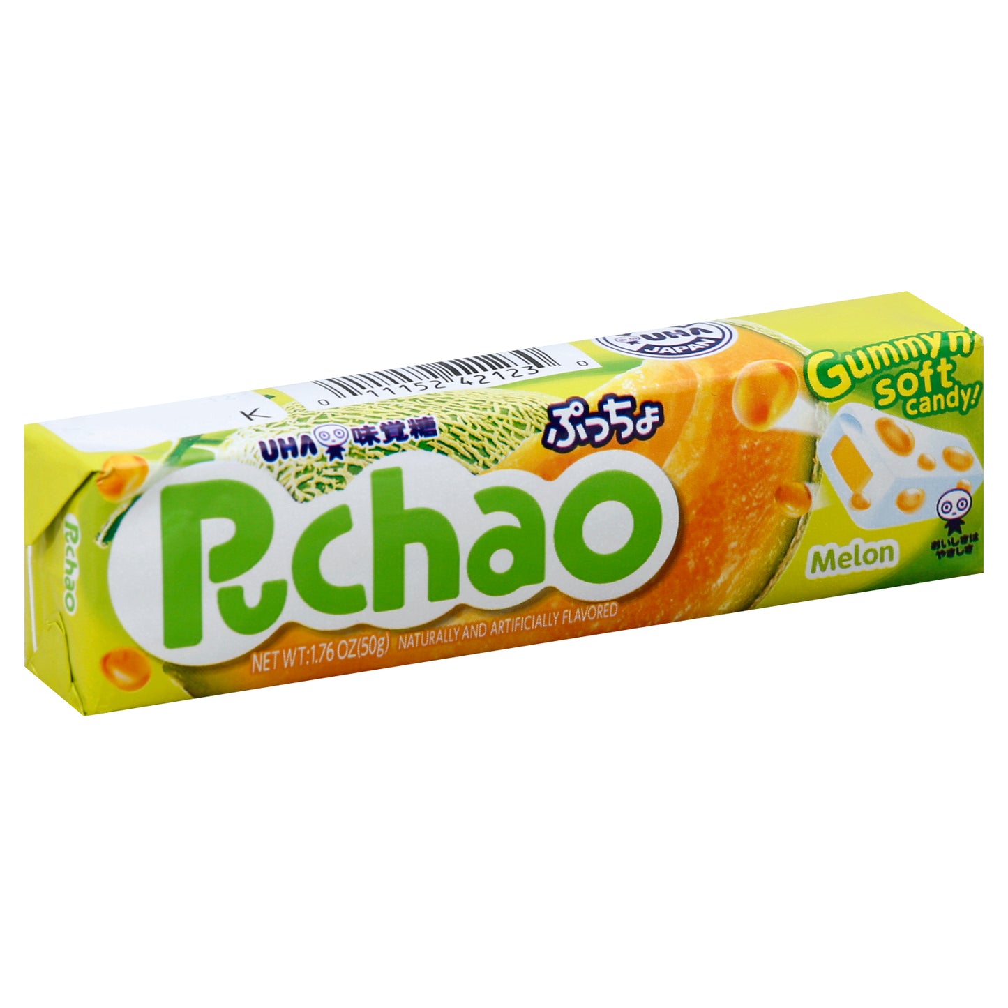 Uha Mikakuto Candy Puchao Melon 1.76 oz (Pack Of 10)