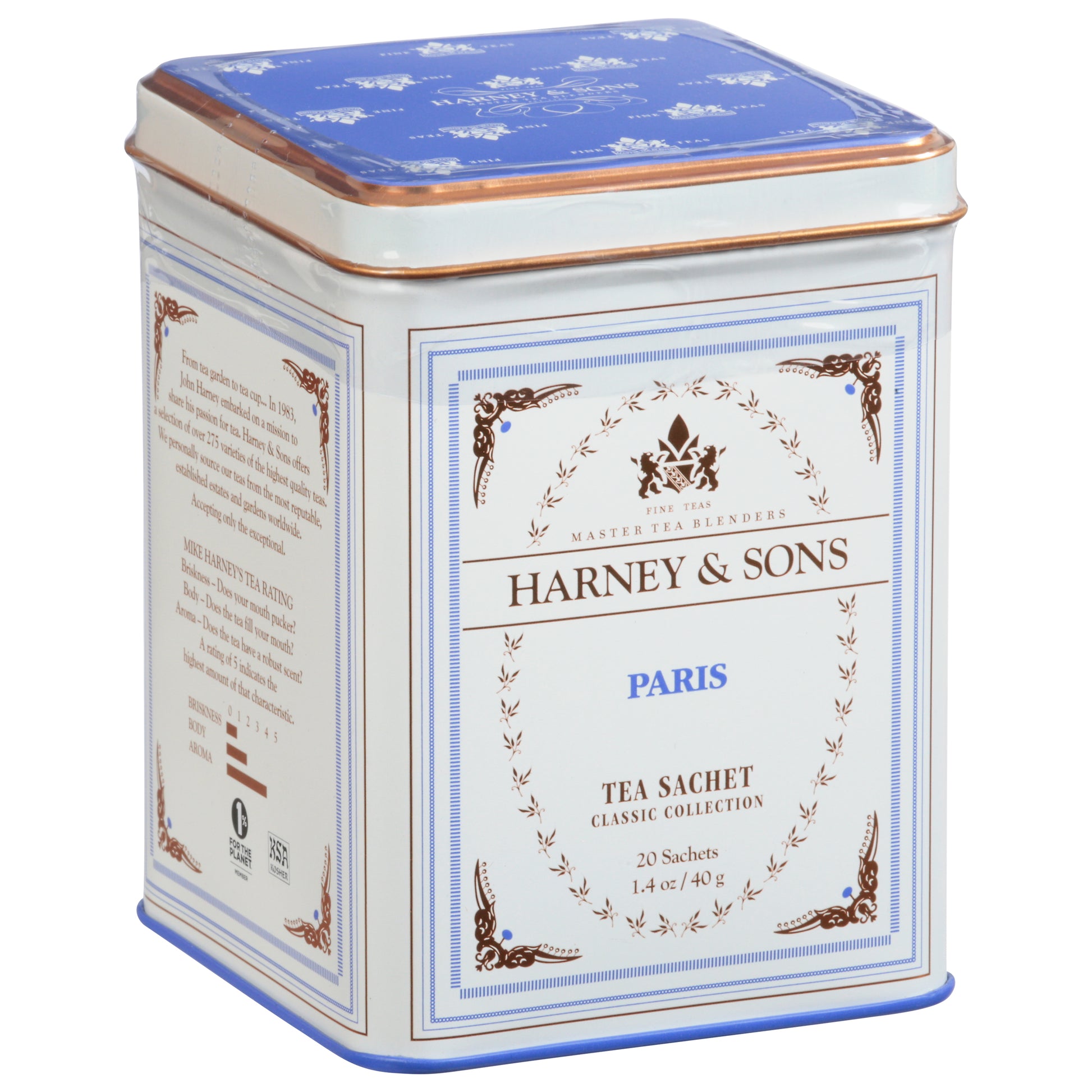 Harney & Sons Tea Paris White Sachet 20 Bag (Pack Of 4)