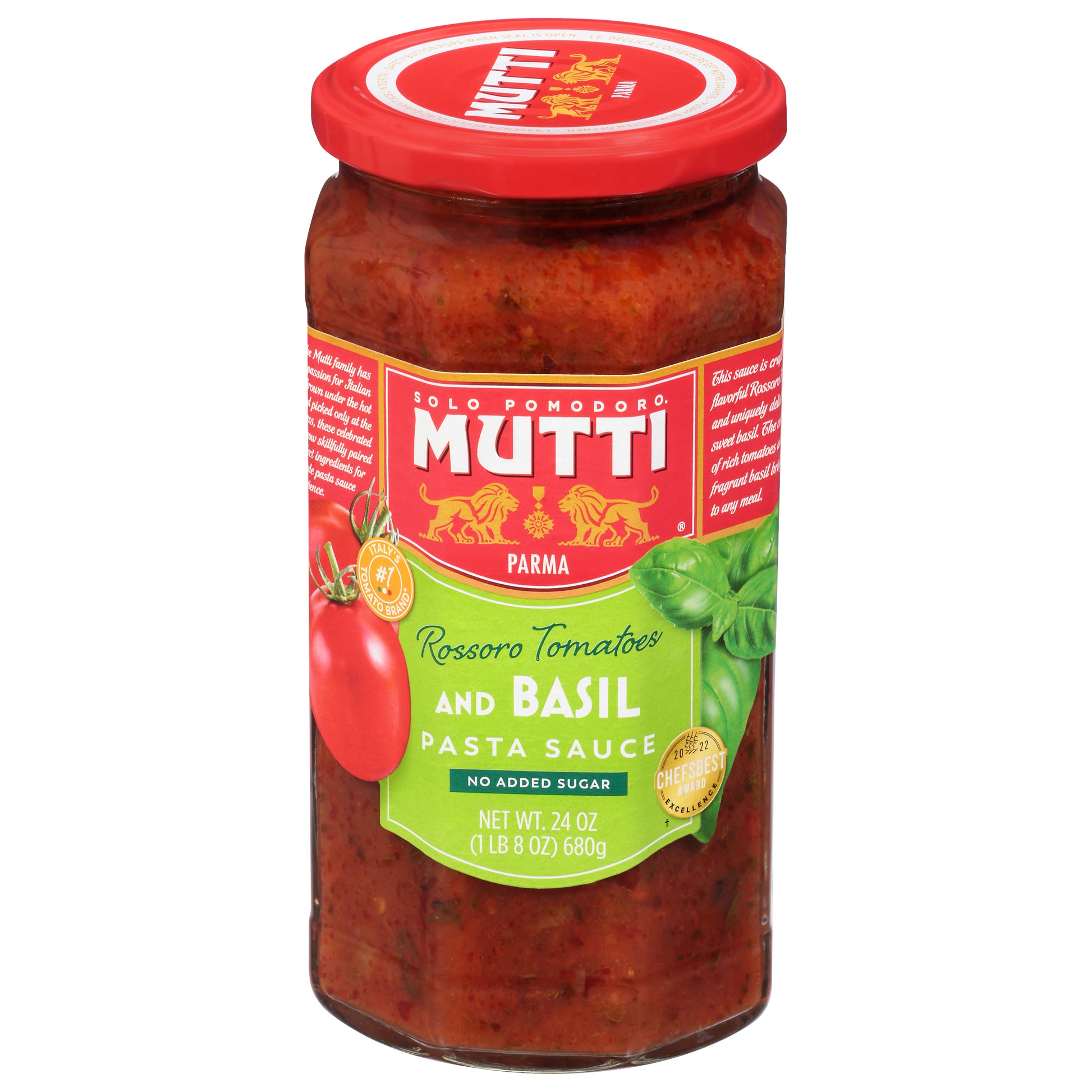 Mutti Sauce Pasta Tomato & Basil 24 oz (Pack Of 6)