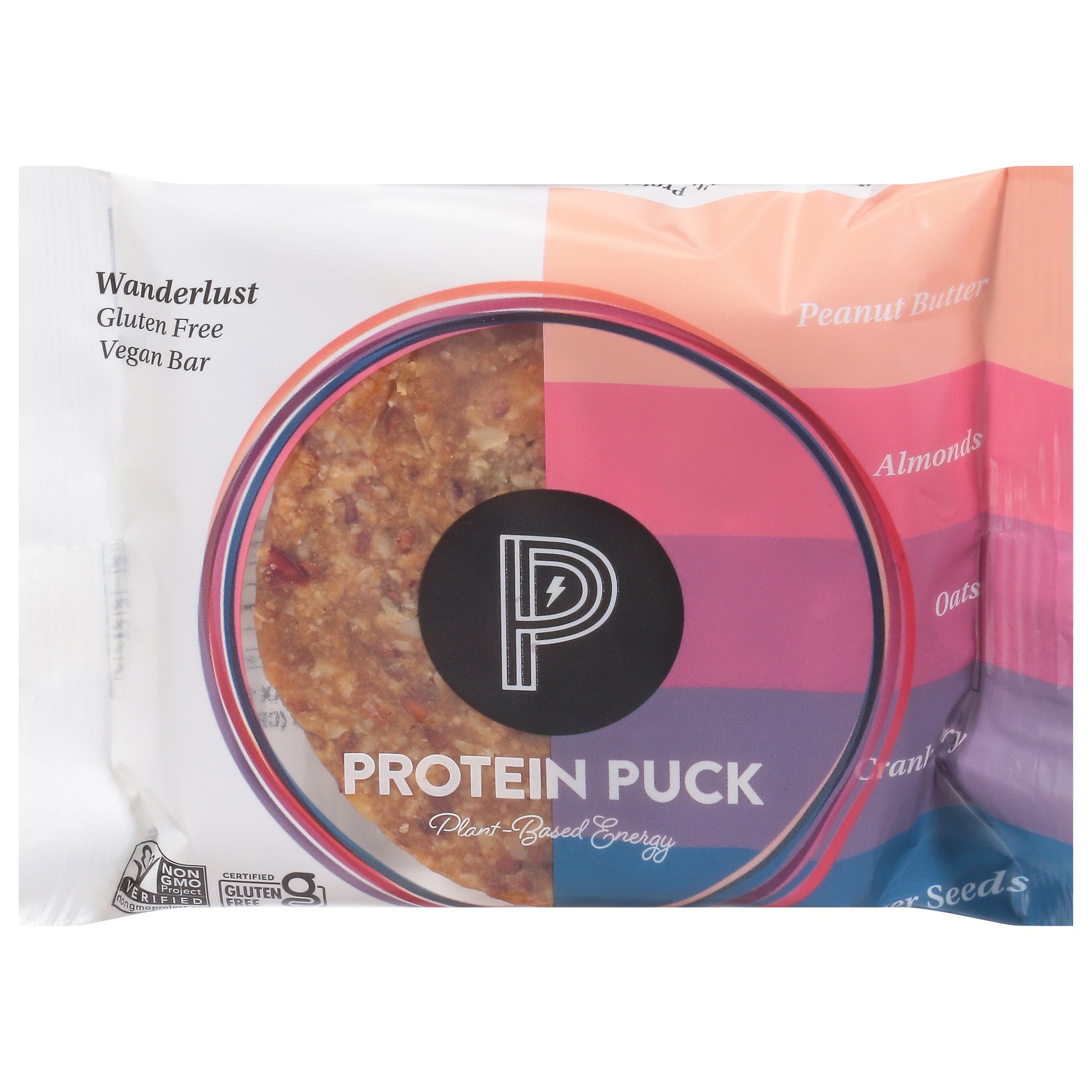 Protein Puck Bar Wonderlust Peanut Butter Cranberry 3.25 oz (Pack Of 16)