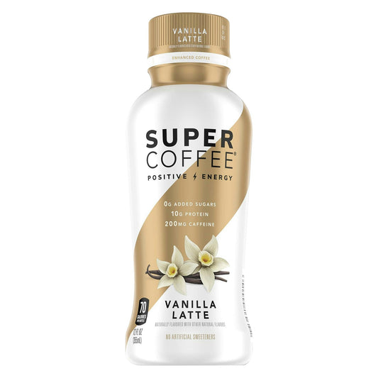 Super Coffee Vanilla Bean Bottle 12 oz (Pack of 12)