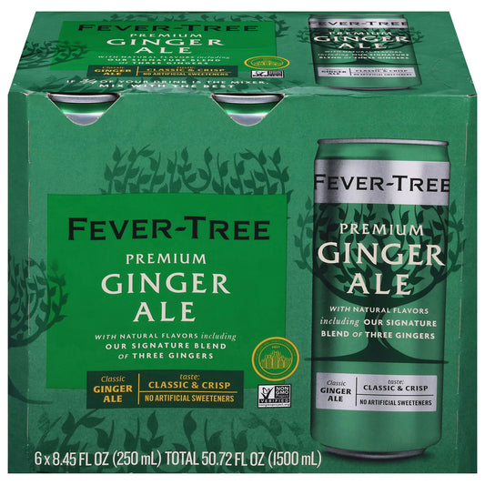 Fever-Tree Ginger Ale 6 Pack Can 50.72 fl. oz (Pack of 4)