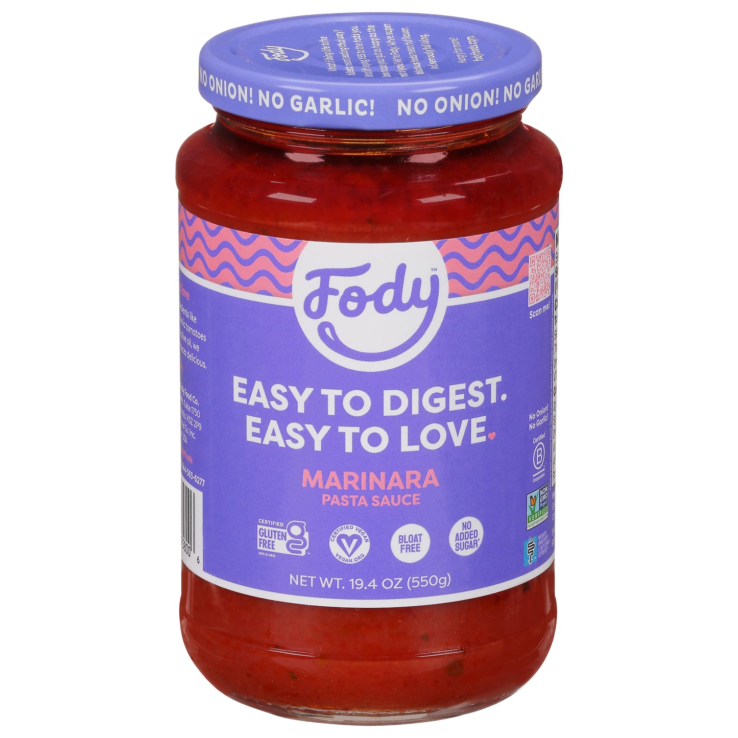 Fody Food Co Sauce Pasta Marinara 19.4 oz (Pack Of 6)