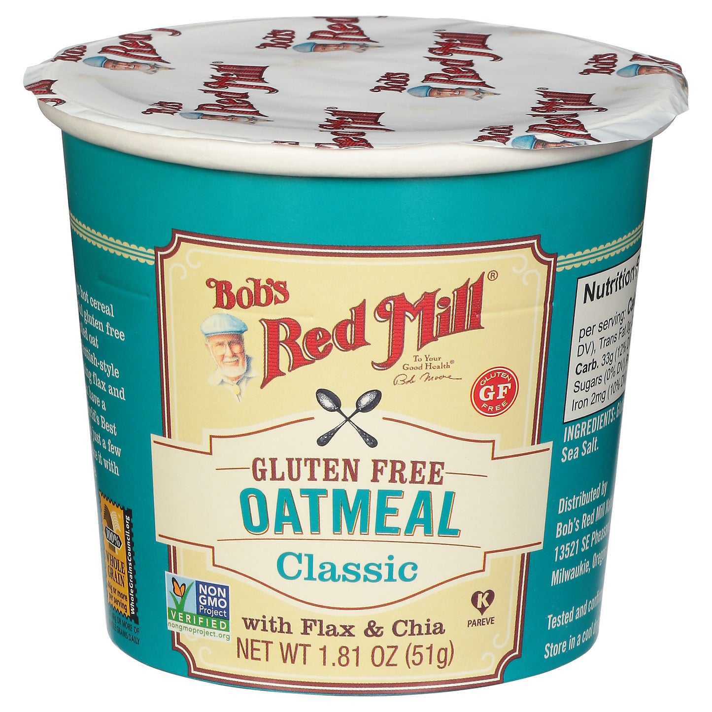 Bobs Red Mill Oatmeal Cup Classic 1.81 oz (Pack Of 12)