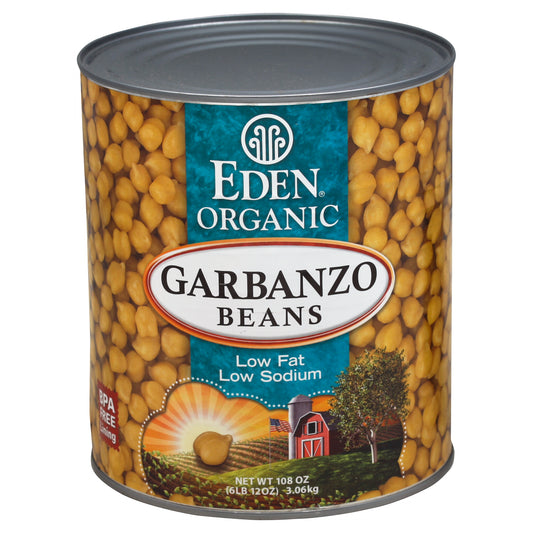 Eden Foods Bean Can Garbanzo Organic 108 Oz (Pack Of 6)