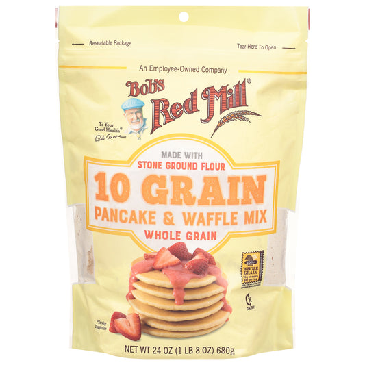 Bobs Red Mill Mix Pancake Waffle 10 Grain 24 oz (Pack Of 4)