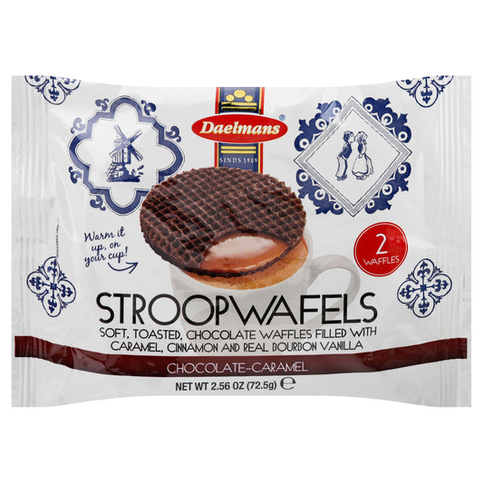 Daelmans Stroopwafels Duo Chocolate Caramel 2.56 oz (Pack Of 12)