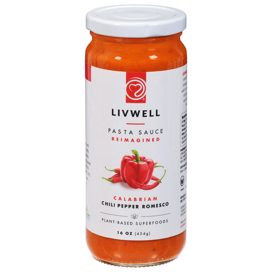 Livwell Foods Pasta Sauce Chili Pepper Romesco 16 Oz (Pack of 6)