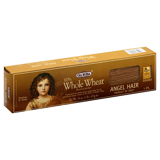 Gia Russa Pasta Whole Wheat Angel Hair 16 oz (Pack Of 20)