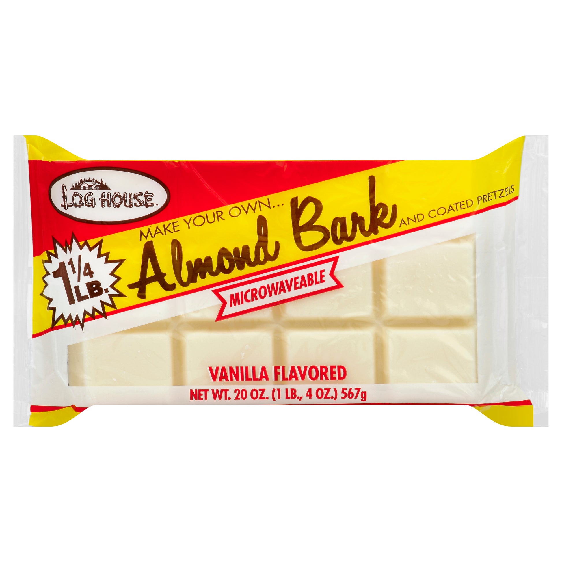 Log House Bark Almond Vanilla 20 Oz (Pack Of 12)