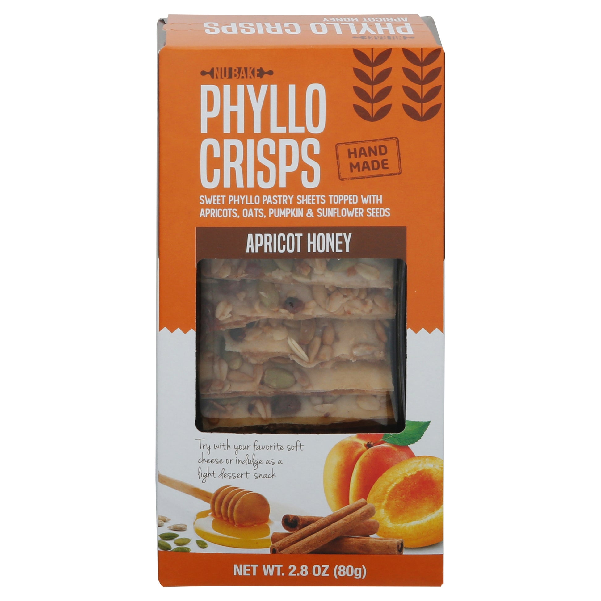 Nu Bake Phyllo Crisps Apricot Honey 2.8 oz (Pack Of 12)