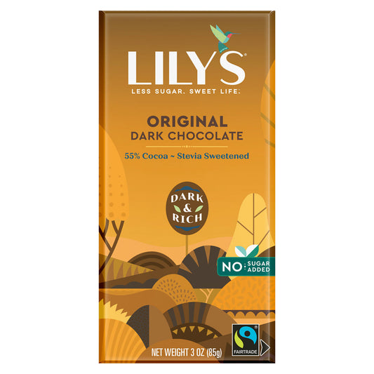 Lilys Sweets Chocolate Bar Dark Original 3 oz (Pack Of 12)