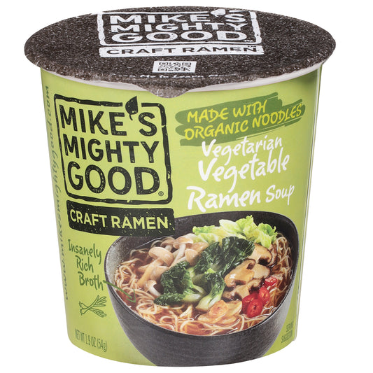 Mikes Mighty Good Soup Cup Vegetarian Vegetable Noodle 1.9 oz (Pack Of 6)