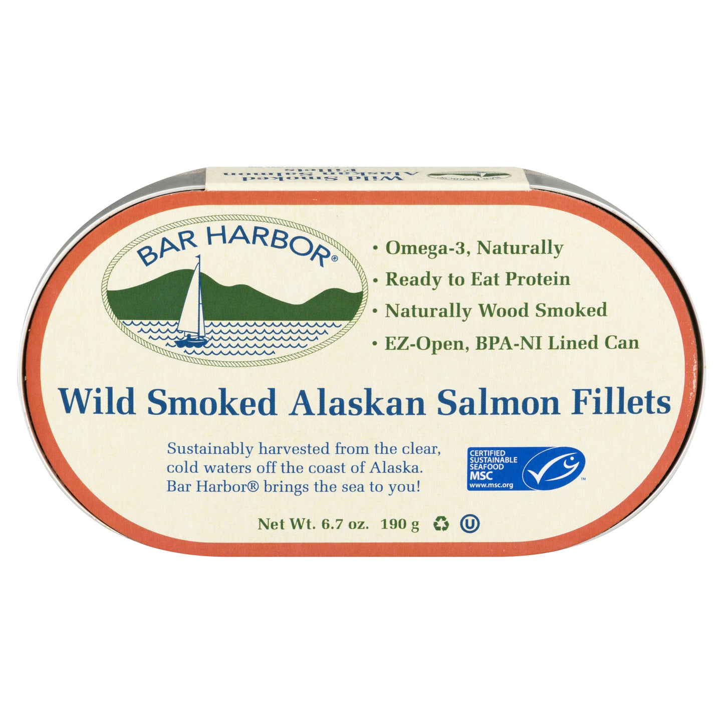 Bar Harbor Salmon Fillet Wild Smoked 6.7 oz (Pack Of 12)