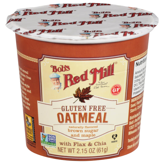 Bobs Red Mill Oatmeal Cup Maple Brown Sugar 2.15 oz (Pack Of 12)