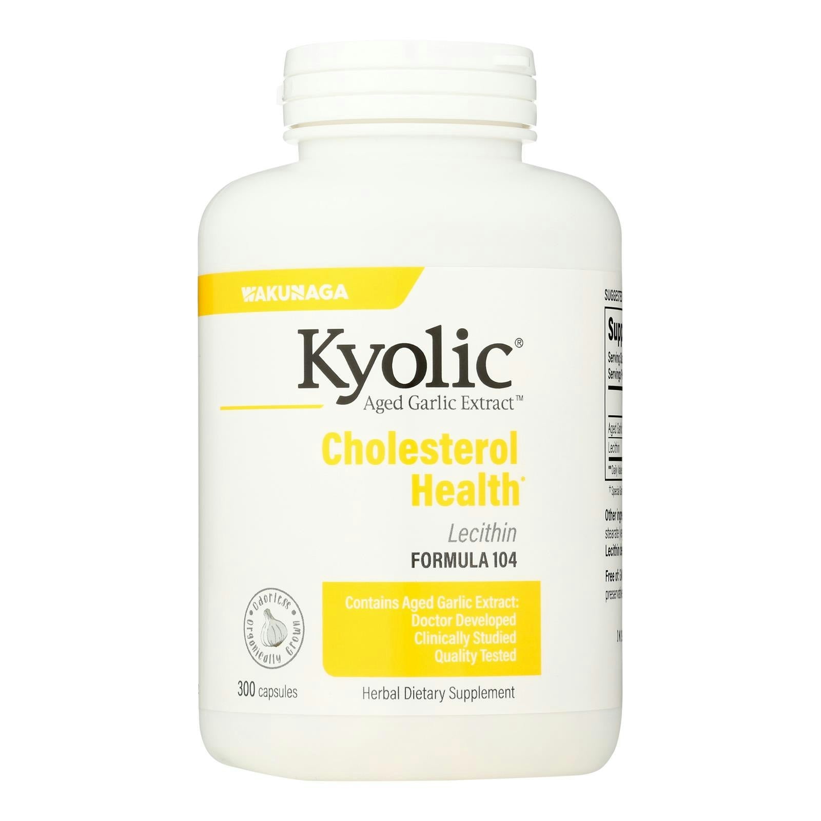 Kyolic - Aged Garlic Extract Cholesterol Formula 104 - 300 Capsules