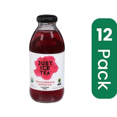 Just Ice Tea Tea Berry Hibiscus Organic 16 FO (Pack of 12)