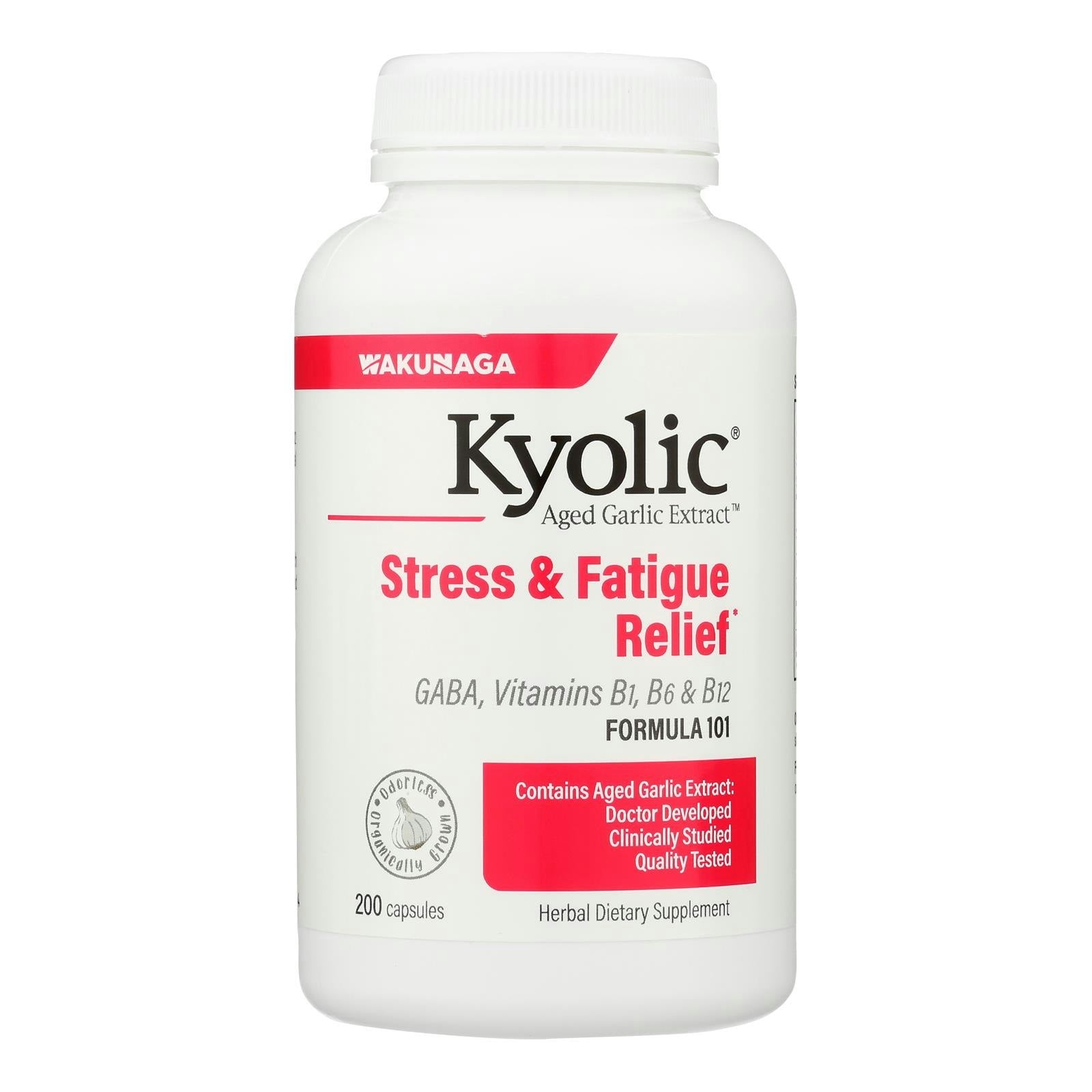 Kyolic - Aged Garlic Extract Stress and Fatigue Relief Formula 101 - 200 Capsules