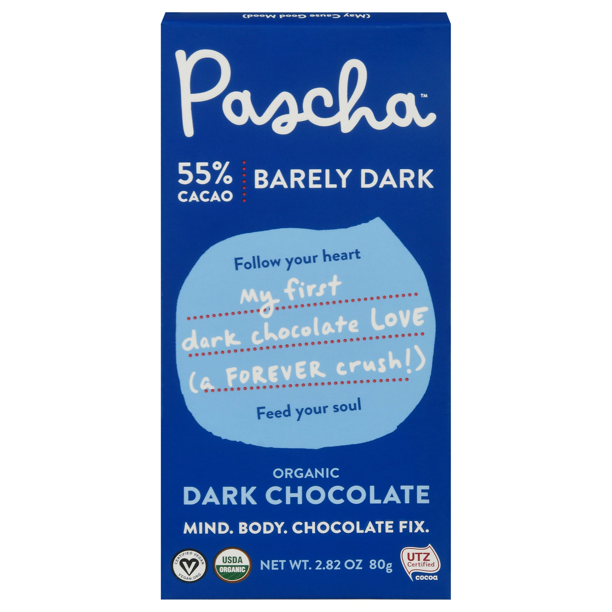 Pascha Chocolate Bar 55% Organic 2.82 oz (Pack Of 10)