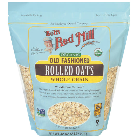 Bobs Red Mill Oats Rolled Old Fashioned Org 32 oz (Pack of 4)